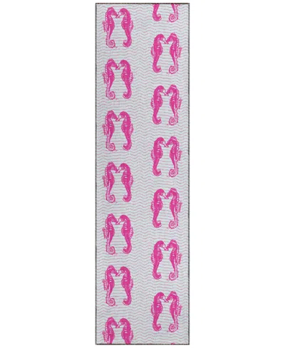 Dalyn Seabreeze Sz15 2'3x7'6 Runner Area Rug In Pink