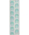 Dalyn Seabreeze Sz15 2'3x7'6 Runner Area Rug In Teal