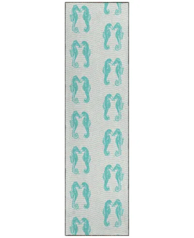 Dalyn Seabreeze Sz15 2'3x7'6 Runner Area Rug In Teal