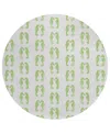 Dalyn Seabreeze Washable Sz15 8'x8' Round Area Rug In Lime
