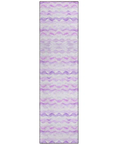 Dalyn Seabreeze Washable Sz16 2'3x7'6 Runner Area Rug In Purple