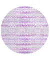 Dalyn Seabreeze Sz16 8'x8' Round Area Rug In Purple