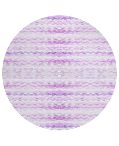 Dalyn Seabreeze Sz16 8'x8' Round Area Rug In Purple