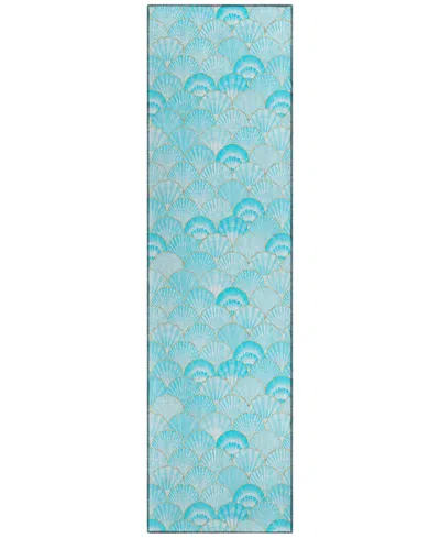 Dalyn Seabreeze Sz2 2'3x7'6 Runner Area Rug In Teal
