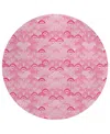 Dalyn Seabreeze Sz2 8'x8' Round Area Rug In Rose