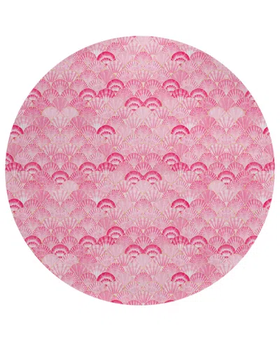 Dalyn Seabreeze Sz2 8'x8' Round Area Rug In Rose