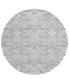 Dalyn Seabreeze Sz2 8'x8' Round Area Rug In Silver