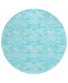 Dalyn Seabreeze Sz2 8'x8' Round Area Rug In Teal