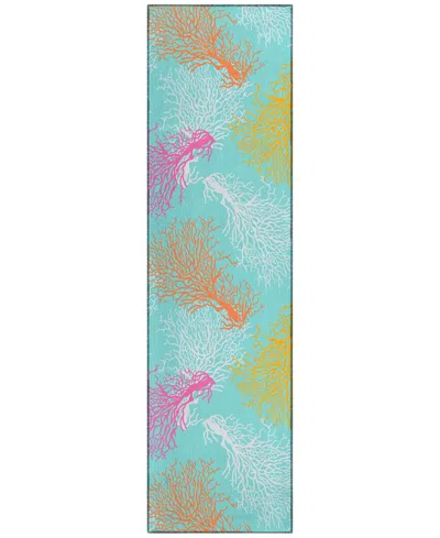 Dalyn Seabreeze Sz3 2'3x7'6 Runner Area Rug In Teal