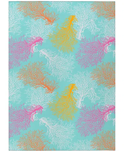 Dalyn Seabreeze Sz3 3'x5' Area Rug In Teal