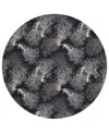 Dalyn Seabreeze Washable Sz3 8'x8' Round Area Rug In Black