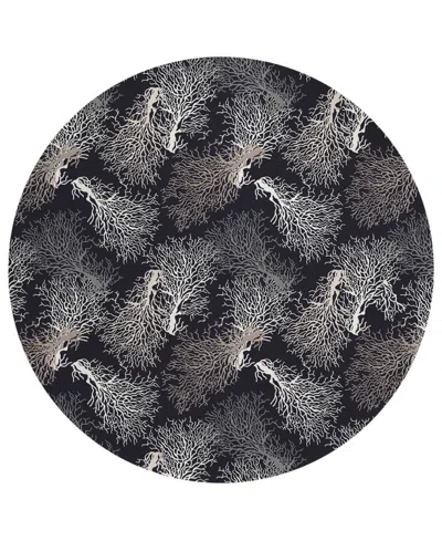 Dalyn Seabreeze Sz3 8'x8' Round Area Rug In Black