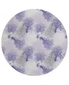 Dalyn Seabreeze Sz3 8'x8' Round Area Rug In Lavender