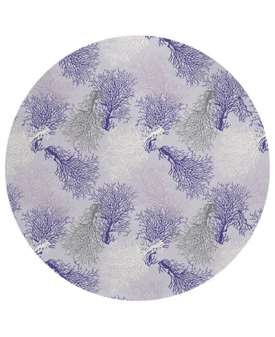 Dalyn Seabreeze Sz3 8'x8' Round Area Rug In Lavender