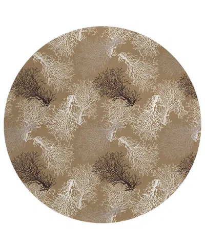 Dalyn Seabreeze Sz3 8'x8' Round Area Rug In Taupe