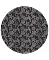 Dalyn Seabreeze Sz4 8'x8' Round Area Rug In Black