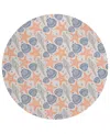 Dalyn Seabreeze Sz4 8'x8' Round Area Rug In Flax