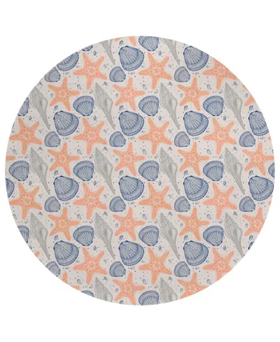 Dalyn Seabreeze Sz4 8'x8' Round Area Rug In Flax