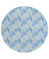 Dalyn Seabreeze Sz4 8'x8' Round Area Rug In Mist