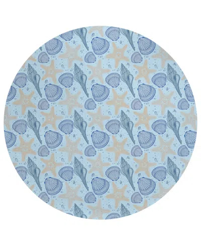 Dalyn Seabreeze Sz4 8'x8' Round Area Rug In Mist