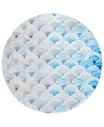Dalyn Seabreeze Sz5 8'x8' Round Area Rug In Blue