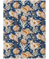 Dalyn Seabreeze Washable Sz6 10'x14' Area Rug In Navy