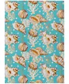 Dalyn Seabreeze Sz6 10'x14' Area Rug In Teal