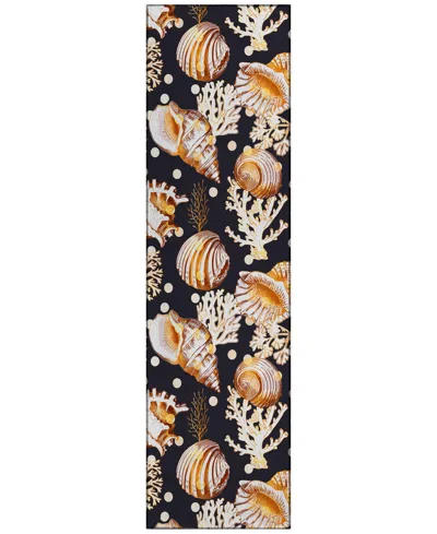 Dalyn Seabreeze Washable Sz6 2'3x7'6 Runner Area Rug In Black