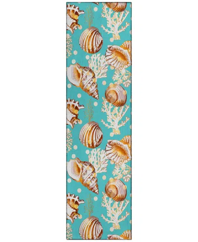 Dalyn Seabreeze Sz6 2'3x7'6 Runner Area Rug In Teal