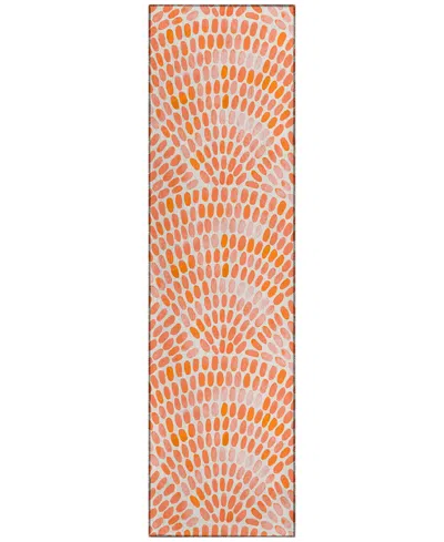 Dalyn Seabreeze Sz7 2'3x7'6 Runner Area Rug In Salmon