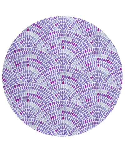 Dalyn Seabreeze Sz7 8'x8' Round Area Rug In Lavender