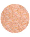 Dalyn Seabreeze Sz7 8'x8' Round Area Rug In Salmon