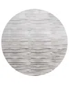 Dalyn Seabreeze Sz8 8'x8' Round Area Rug In Gray