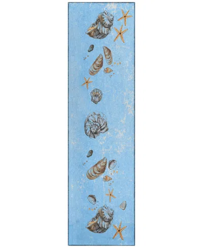 Dalyn Seabreeze Sz9 2'3x7'6 Runner Area Rug In Denim