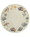 Dalyn Seabreeze Sz9 8'x8' Round Area Rug In Ivory