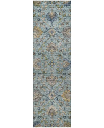 Dalyn Silk Road Washable Sr1 2'3"x7'6" Runner Area Rug In Blue
