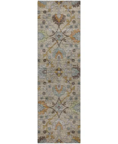 Dalyn Silk Road Washable Sr1 2'3"x7'6" Runner Area Rug In Brown