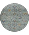 Dalyn Silk Road Washable Sr1 8'x8' Round Area Rug In Blue