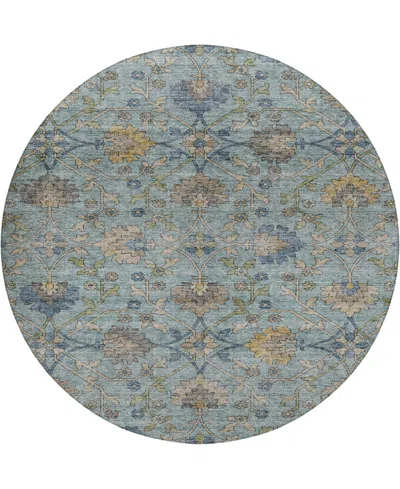 Dalyn Silk Road Washable Sr1 8'x8' Round Area Rug In Blue