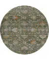 Dalyn Silk Road Washable Sr1 8'x8' Round Area Rug In Green