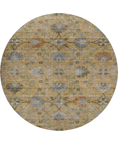 Dalyn Silk Road Washable Sr1 8'x8' Round Area Rug In Orange