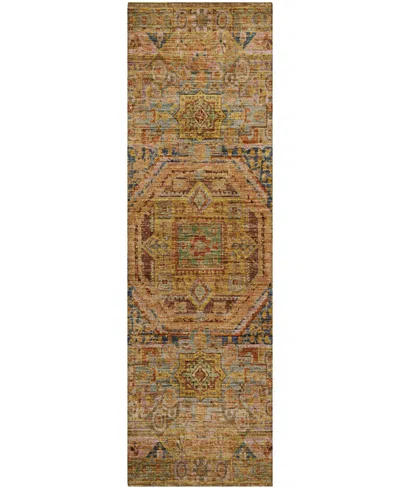 Dalyn Silk Road Washable Sr10 2'3"x7'6" Runner Area Rug In Yellow