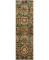Dalyn Silk Road Washable Sr11 2'3"x7'6" Runner Area Rug In Green