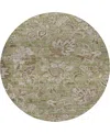 Dalyn Silk Road Washable Sr2 8'x8' Round Area Rug In Green