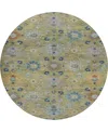 Dalyn Silk Road Washable Sr3 8'x8' Round Area Rug In Green