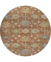 Dalyn Silk Road Washable Sr3 8'x8' Round Area Rug In Red