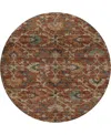 Dalyn Silk Road Washable Sr4 8'x8' Round Area Rug In Red