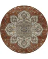 Dalyn Silk Road Washable Sr6 8'x8' Round Area Rug In Red