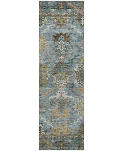 Dalyn Silk Road Washable Sr8 2'3"x7'6" Runner Area Rug In Blue
