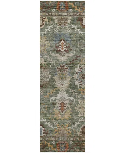 Dalyn Silk Road Washable Sr8 2'3"x7'6" Runner Area Rug In Green
